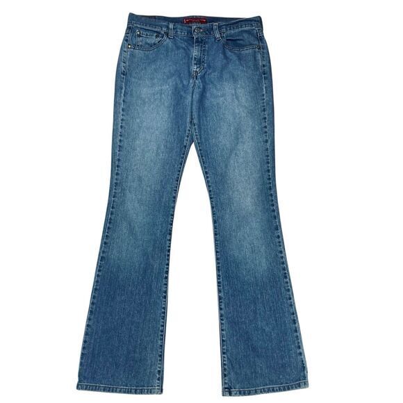 Levi's 515 Jeans Womens 12 Blue Neuveau Boot Cut Stretchy Western Cowgirl Denim - Picture 1 of 14